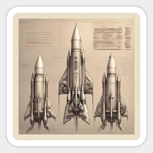 Rocket schematics 1 Sticker